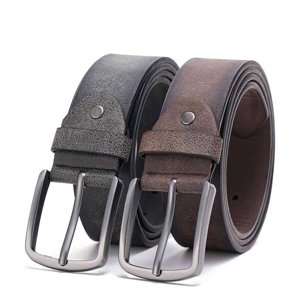 A men's PU belt suitable for leisure business gifts send a perforated nail Y260225