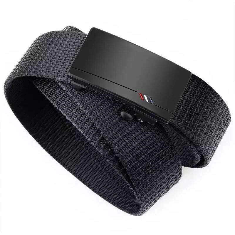 Casual Men's Nylon Woven Canvas Breathable Automatic Buckle For Men Outdoor Sports Strap Fashion Jeans Belt Y260225