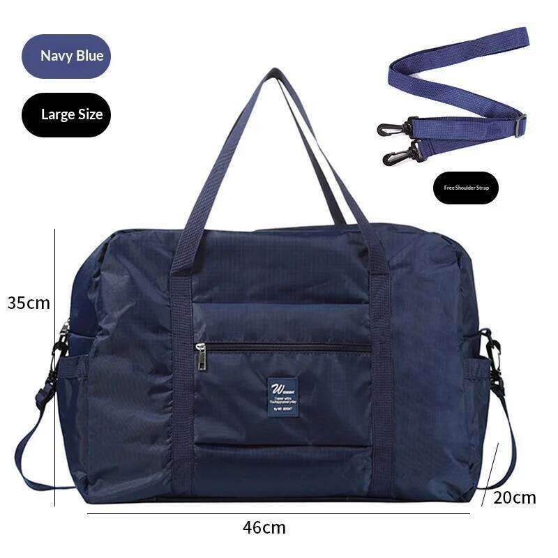 Large Capacity Travel Duffel with Handle Sleeve Waterproof Foldable Weekender Bag Men Women Fit for Luggage Trolley Y260225