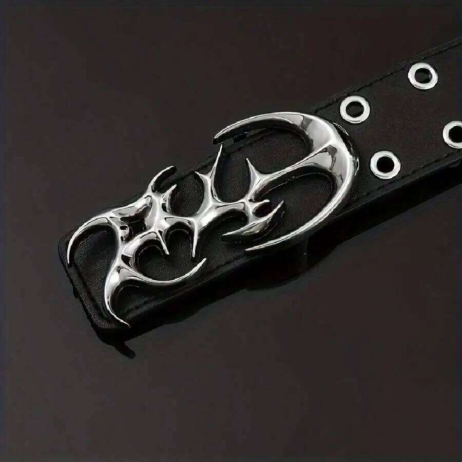 Genuine leather fashionable retro trend belts for jeans versatile rivet metal belt men Y260225