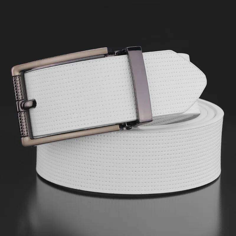 Casual pin buckle designer belts men genuine leather 3.3cm wide luxury famous brand student jeans cintos masculinos white B78 Y260225