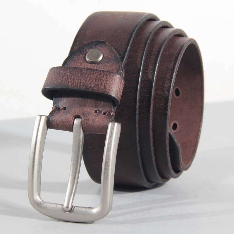 Men's Top Layer Casual High Quality Belt Vintage Design Pin Buckle Genuine Leather Belts For Men Original Cowhide Y260225