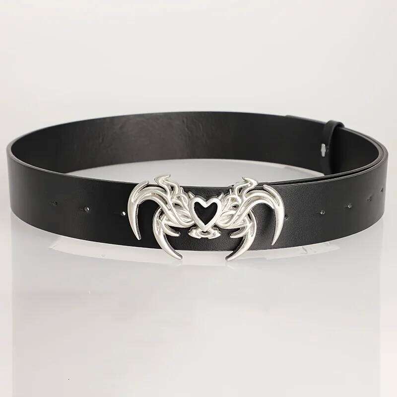 Fashion Women's Retro Gothic Punk Style Personalized Irregular Buckle Casual PU Leather Belt Y2k Belts For Men Women Y260225