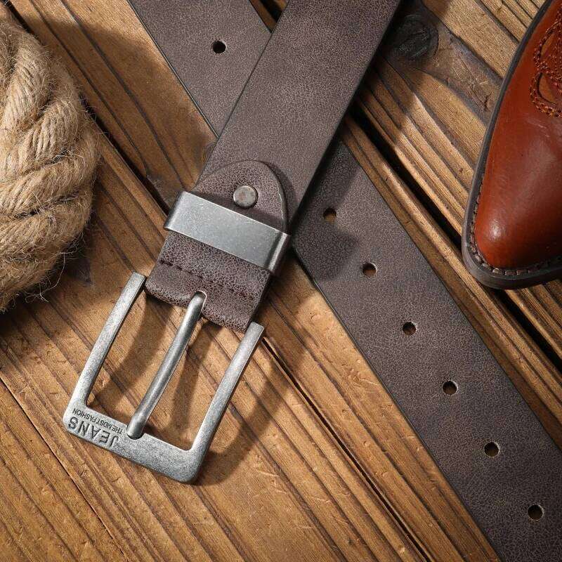 New Men's High-Quality PU Leather Metal Pin Buckle Leisure Business Waistband Fashionable Male Accessory Designer Belt Y260225