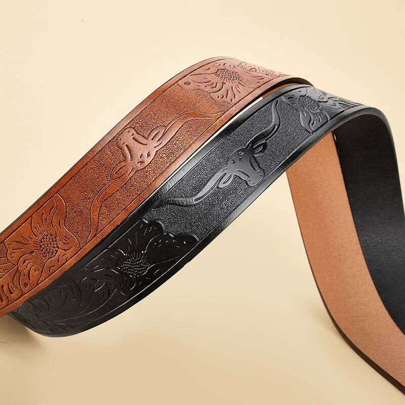 3.8cm Without Pu Leather Body No Strap for Smooth Buckle Belt High Quality Male Belts Y260225