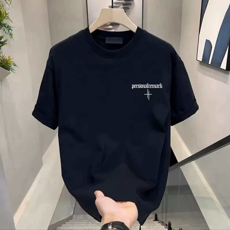 2026 New Design Men's Short-sleeved T-shirt For Outdoor Fashion, Casual, Business, Luxury, High-end, Versatile And Basic Round-neck Shirt Top