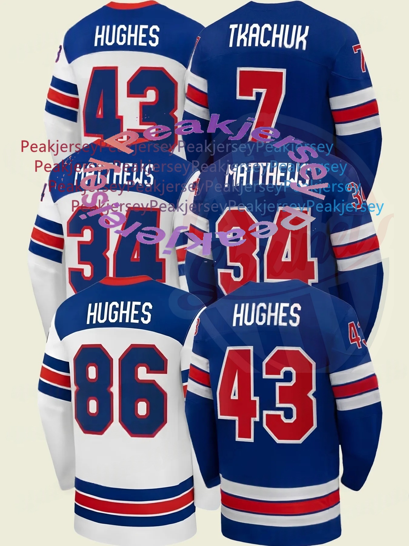 USA Team 2026 Hockey Jeresy Thompson J.Hughes Matthews Werenski Gaudreau Tkachuk Miller Robertson Eichel Guentzel Hellebuyck Custom Double-Reinforced 