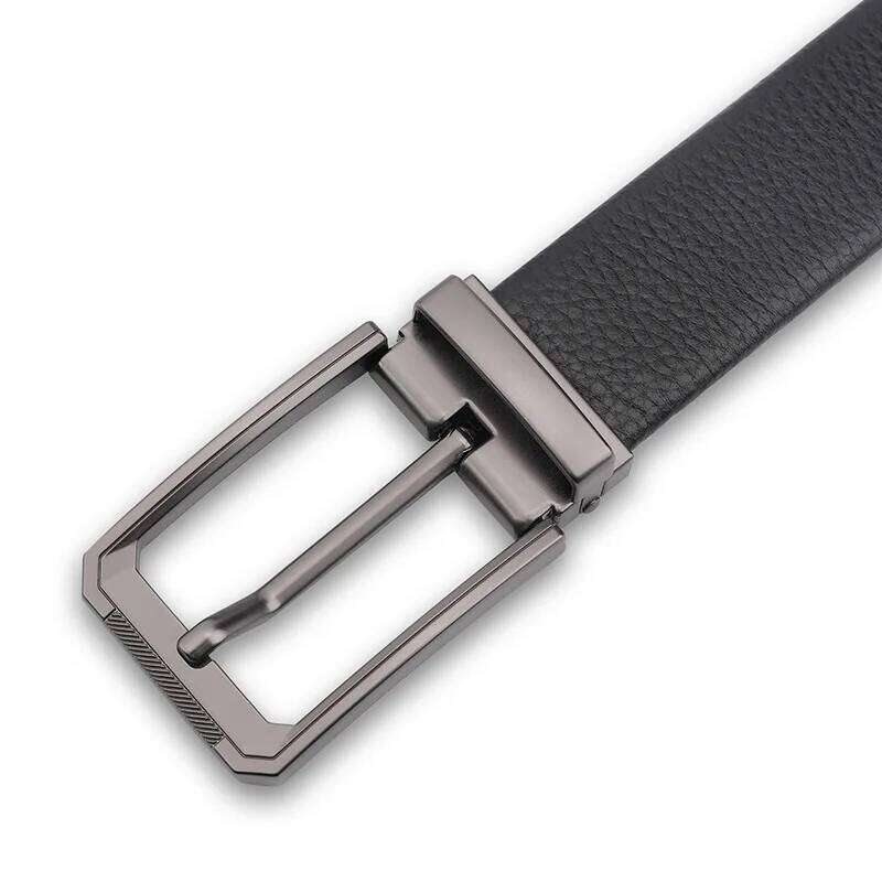 Genuine Belt with Hard Metal Soft Cowhide Leather Luxury Men's Belt, Trendy Retro, Pin Buckle, High Quality Y260225