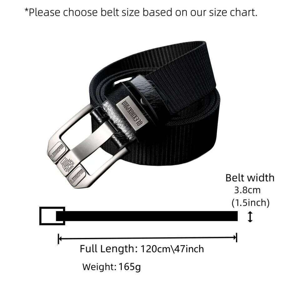 Men Pin Buckle Canvas Belt Men'Fashion Nylon Jeans Belt, Military Training Thickened Denim BeltTrend,Outdoor Casual Y260225
