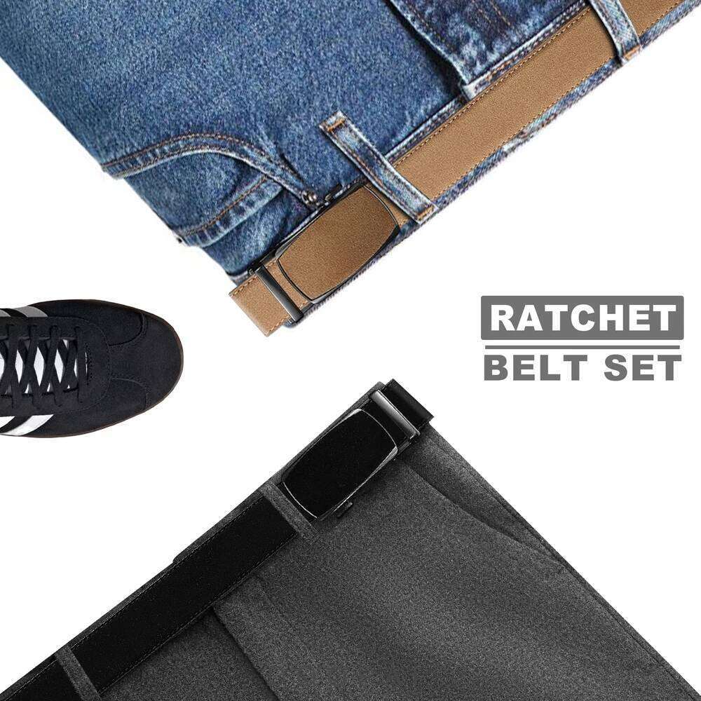 Fashion Genuine Leather Belt for Men Automatic Adjustable Waistband Business Belts Y260225