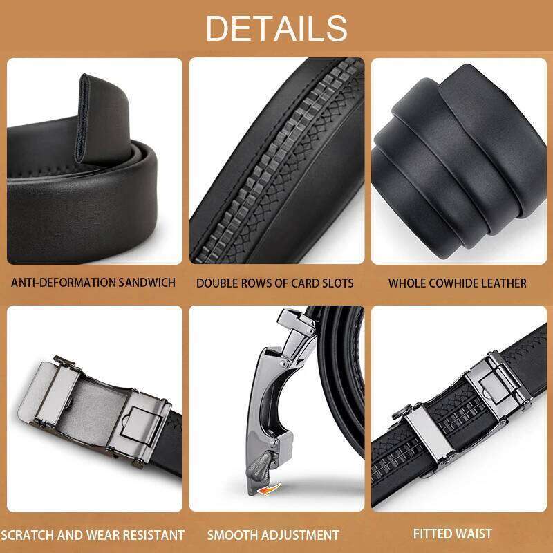 Men's Genuine Leather Business Automatic Fashion Designer Leisure Belt for Men Y260225