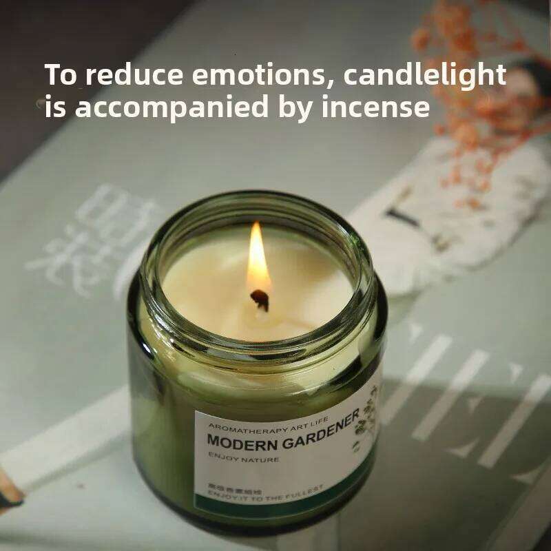 Natural Tea Scented Candle - Long-Lasting 50H Soy Wax for Bedroom Relaxation & Home Aromatherapy, Light Floral Fragrance Women's H260225