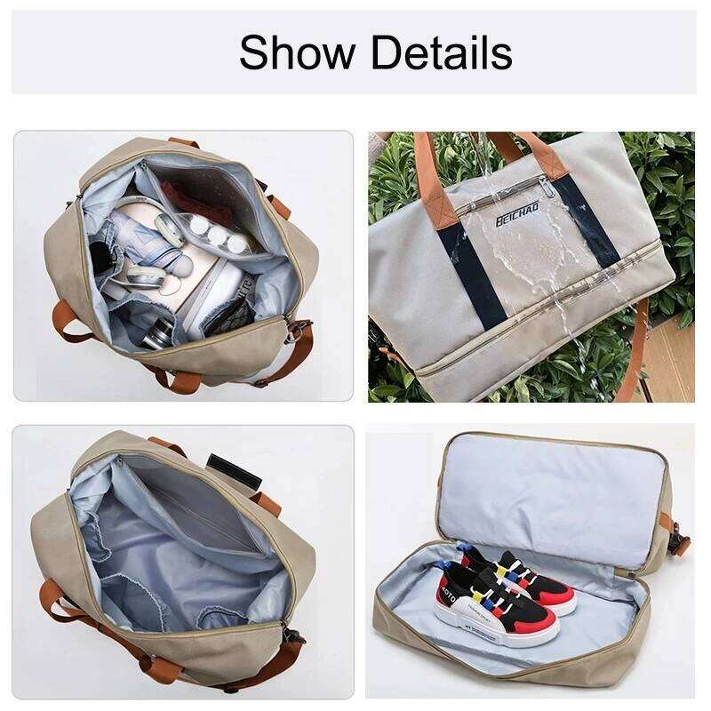 MARKROYAL Fashion Travel Bags For Women Large Capacity Men's Sports bag Waterproof Female Messenger Bag Dry And Wet Dropshipping Y260225