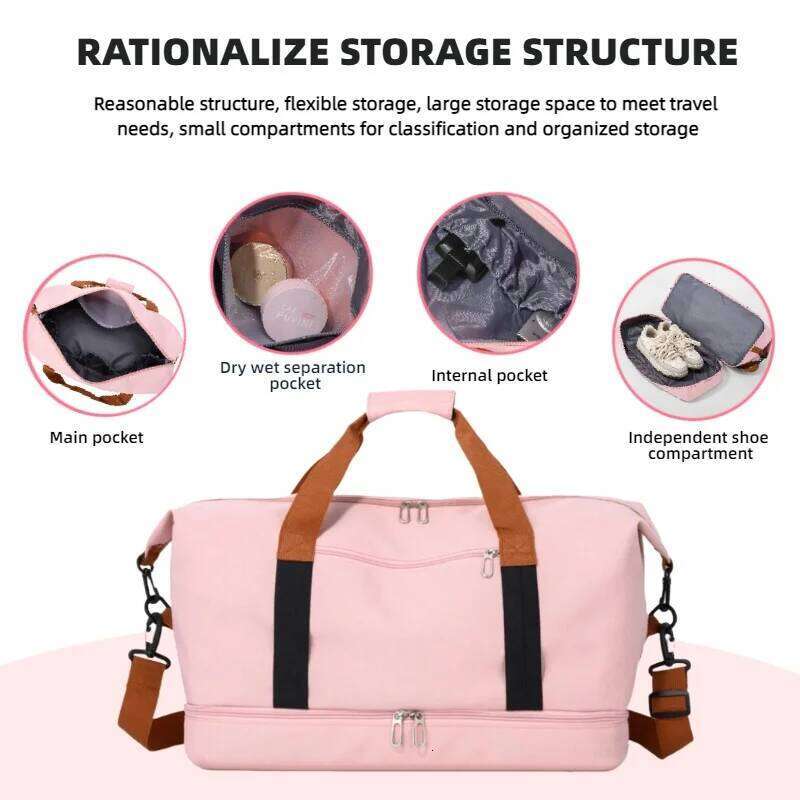 Multi Functional Travel Bag, Large Capacity, Suitable for Fitness Yoga Storage Bags, Back To School Luggage Bags Y260225