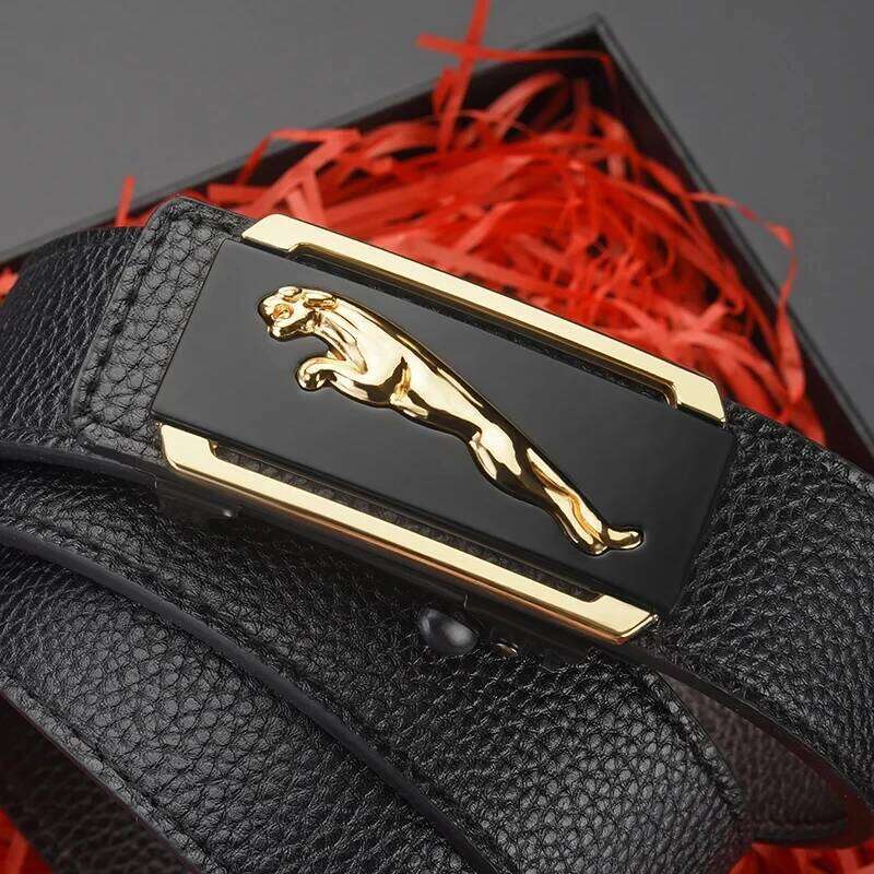 1pc Fashion Business Men'S Genuine Luxury Brand Automatic Buckle PU Leather Soft With Cargo Pants Jeans Belt Y260225