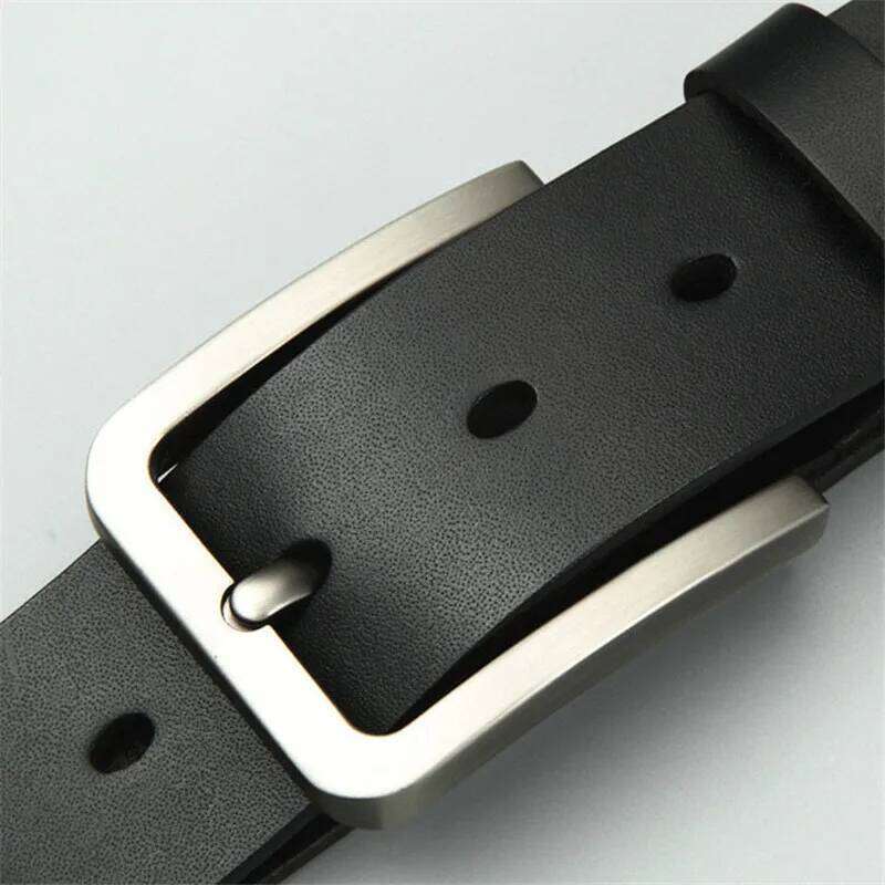 New Business Leisure Men's Alloy Square Pin Buckle Male Famous Brand Luxury Designer PU Leather Jeans Belts for Men Y260225