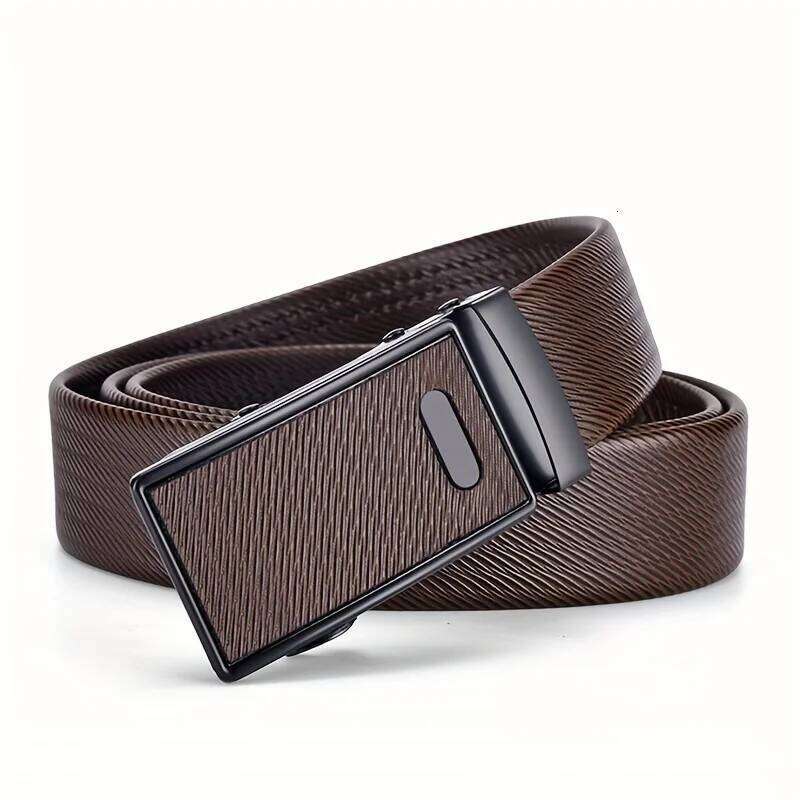 Metal Automatic Buckle Men's High-Quality Famous Brand Luxury Work Business Belt Y260225