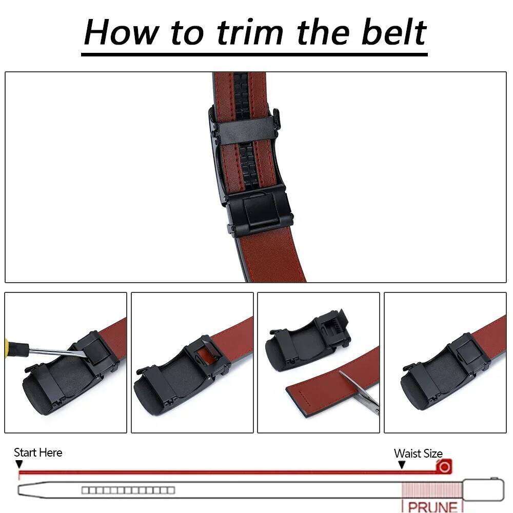 Men Belts Leather LONG Large Pin Metal Automatic Buckle High Quality Casual for Jeans Women Strap Y260225