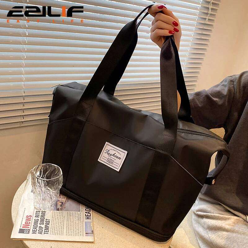 New travel simple sports fitness Korean version large capacity handbag expandable student leisure bag Y260225