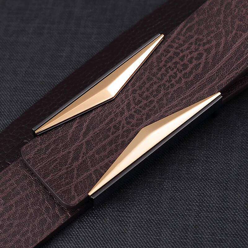 2024 Luxury Brand for Men &Women Unisex Fashion Shiny Coffee Design Buckle High Quality Waist Shaper Leather genuine Belts Y260225