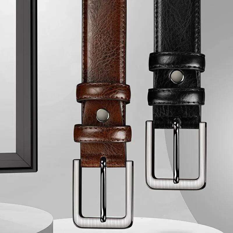 High-End Trendy Men's Fashion Versatile Cross-border Business Belt Pin Buckle Y260225