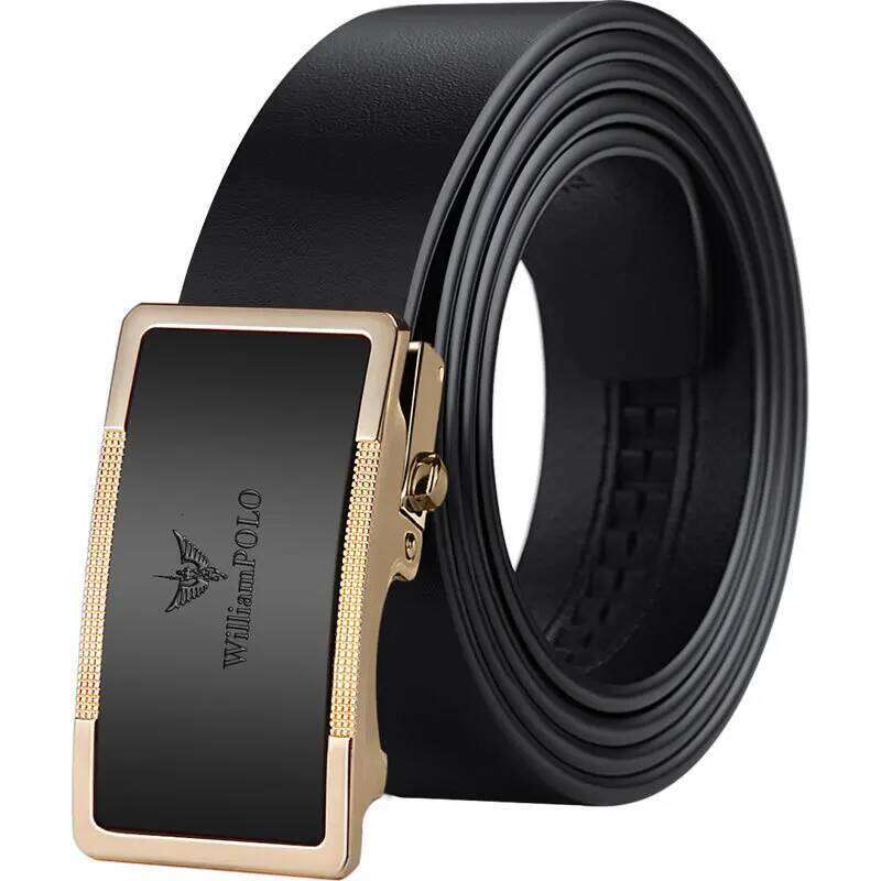 WILLAIAMPOLO New automatic buckle men's belt casual business versatile cowhide waistband men Y260225