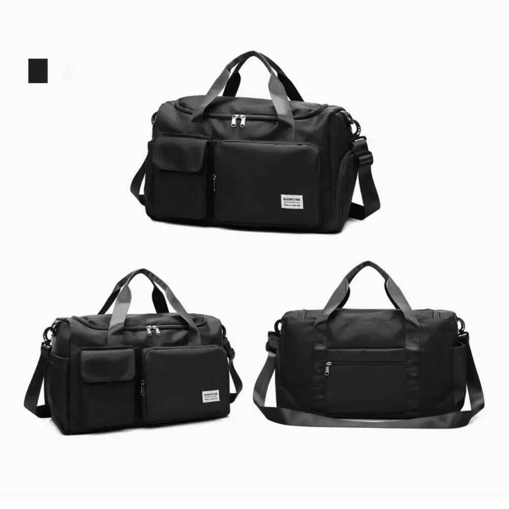 Oxford Travel Luggage Foldable Short Distance Nylon Duffle Bag with Shoe Compartment Sturdy Large Capacity Handbag Fitness Y260225