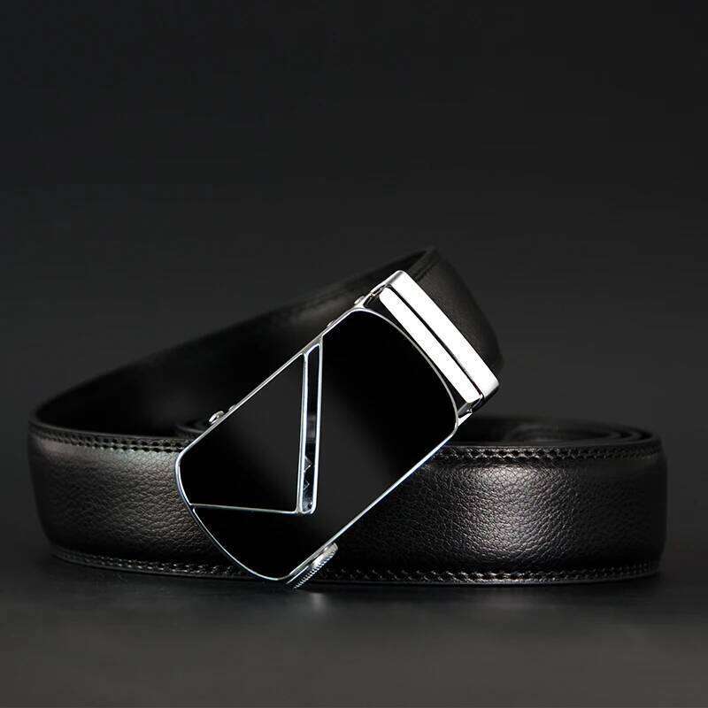 COWATHER Metal Cow Genuine Men's Belt Cowhide Belts for Men Automatic Buckle Male Strap Fashion Leather Straps Y260225