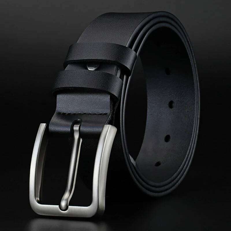 New Business Leisure Men's Belt Trend Alloy Square Buckle Male Famous Brand Luxury Designer PU Leather Jeans Belts for Men Y260225