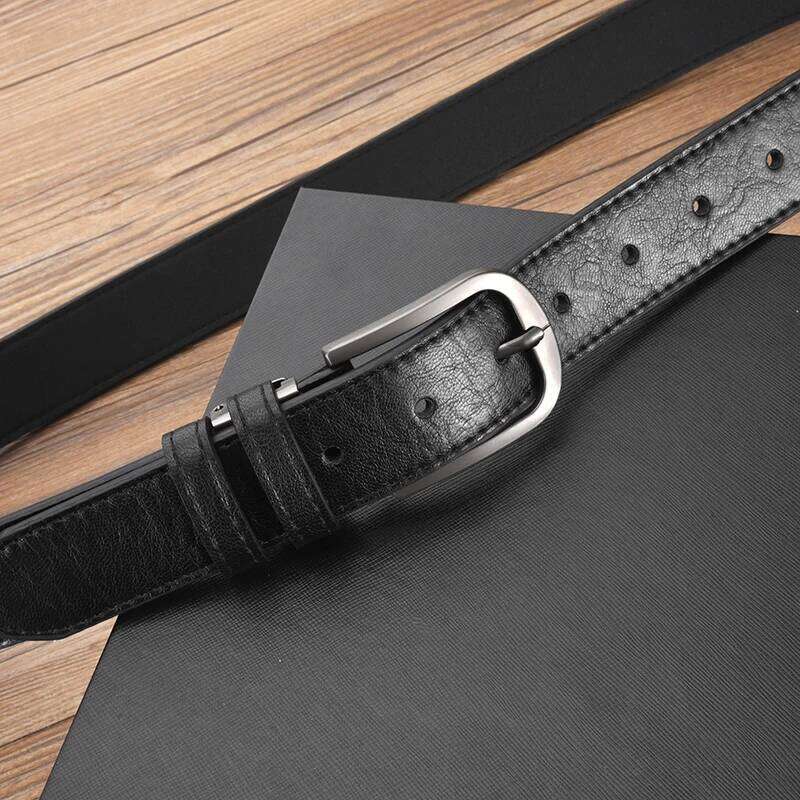 Fashionable Alloy Pin Buckle PU High Quality Men's Formal Occasion Business Belt Trendy Unisex Gift Y260225