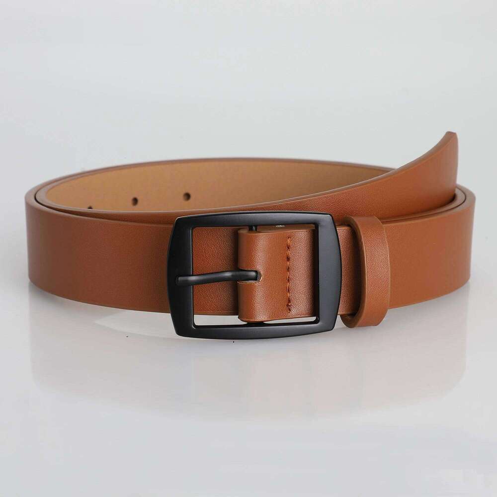 New Men's High-Quality PU Leather Metal Pin Buckle Leisure Business Waistband Fashionable Lady Accessory Designer Belt Y260225