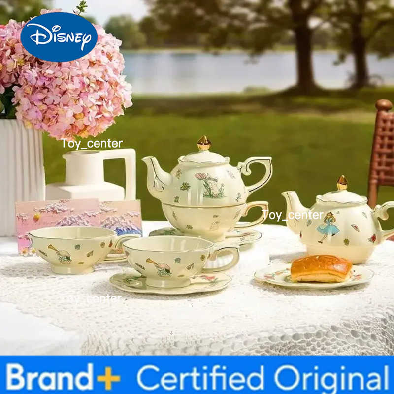 Luxury Ceramic Teapot Gift Box Cup and Pot Girl and Rabbit Ceramic Teapot Coffee Cup Dish Set Birthday Gift for Tea Lovers H260225