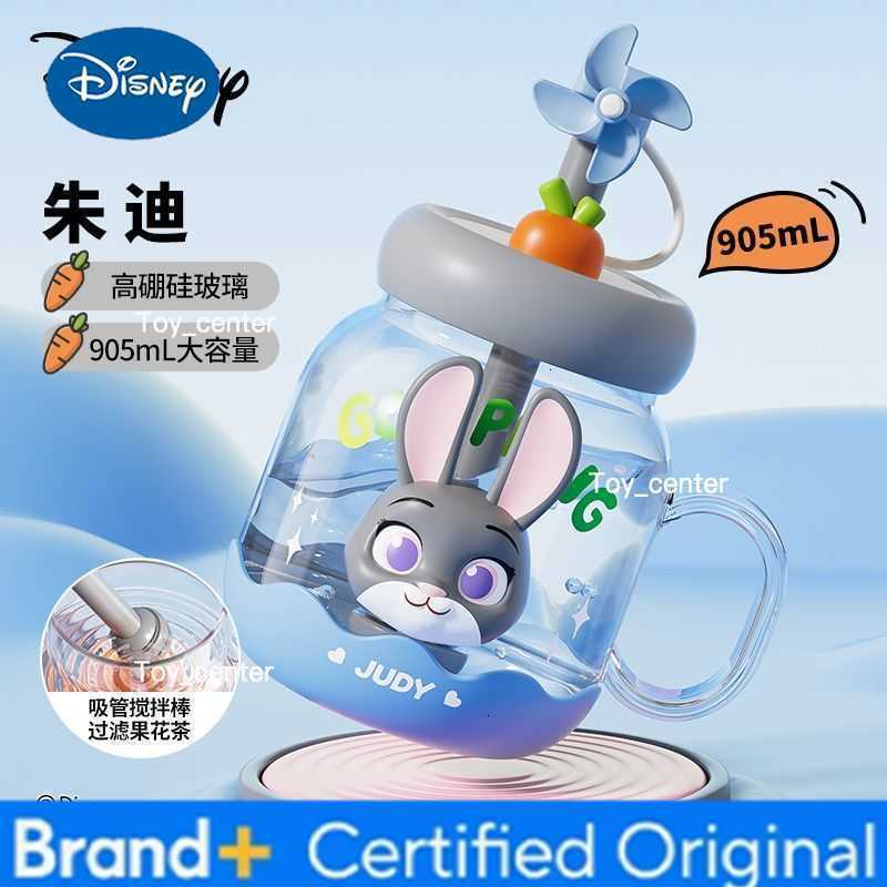 anime disney Zootopia Nick and Judy 905ML large capacity double drinking cup Portable glass sippy cup Surrounding kettle gift H260225