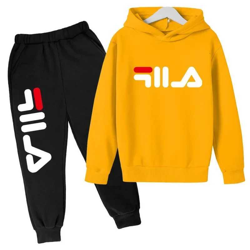 Children's Fleece Lined Hooded Tracksuit - Warm Jogger Set for Fall & WinterT260225