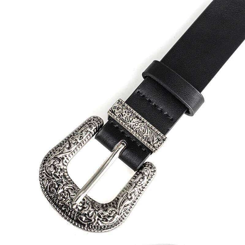 Men's and Women's Belt Fashion Rivet Punk Style, Vintage Carved Buckle PU Leather Belt,Subculture Hip-Hop Y2k Belt,For Men Women Y260225