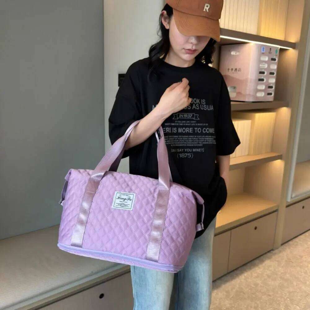 Fashion Large Capacity Handbag Foldable Wet And Dry Separation Fitness Waterproof Shoulder Storage Bag Leisure Travel Y260225