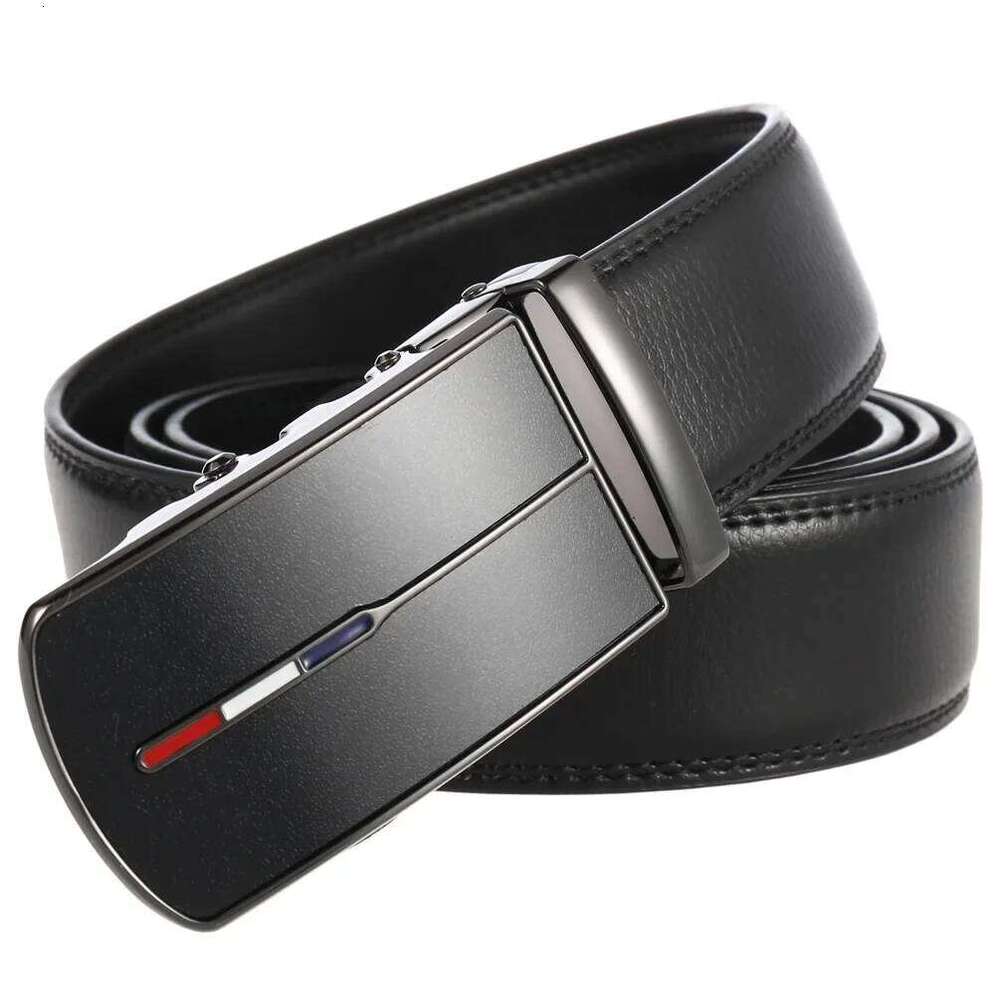 Men's Leather Fashion Automatic Buckle Cowskin Male Belts Luxury Designer Black Brown 3.5cm Y260225
