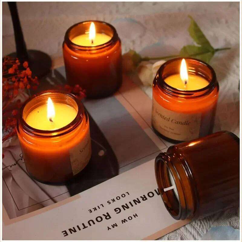 Candles Jars Home Decor Jasmine Lavender Aromatherapy Decoration Scented Candle Cup with Lid Wholesale Romantic for Date Wedding H260225