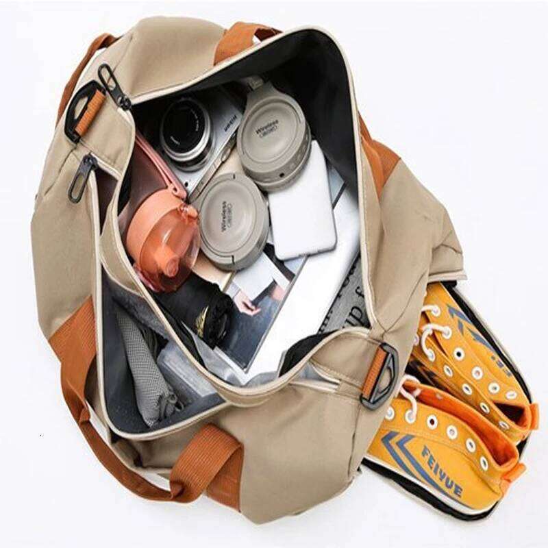 2025 New Fitness Fashion Men's Casual Large Capacity Sports Handbag Travel Storage Luggage Simple Zipper Bag Y260225