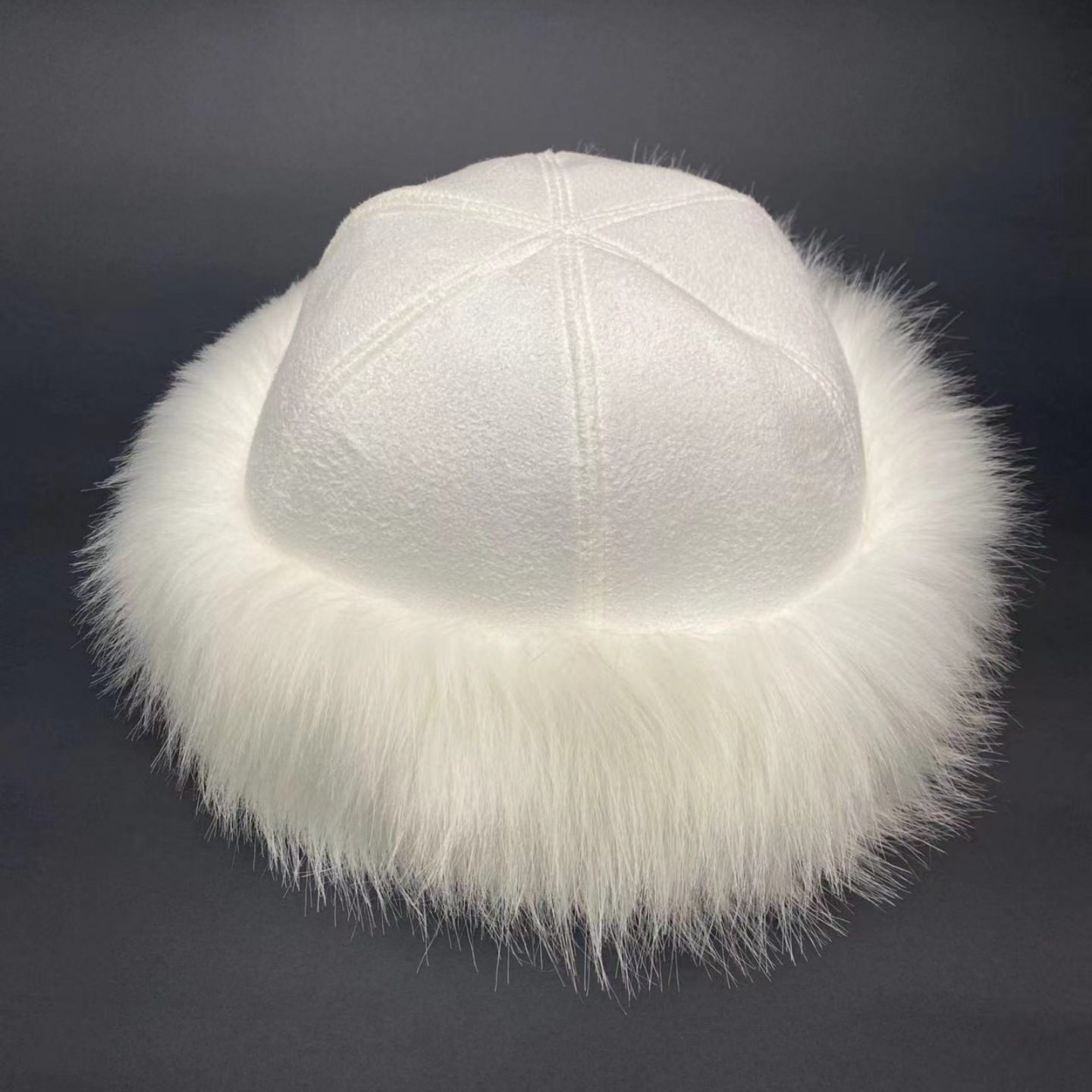 Fashionable Fur Caps Real rabbit Fur Hats For Women Warm Russian Winter Hat rabbit Fur Cap Brimless Melon Cap Beanies ForMen 240910