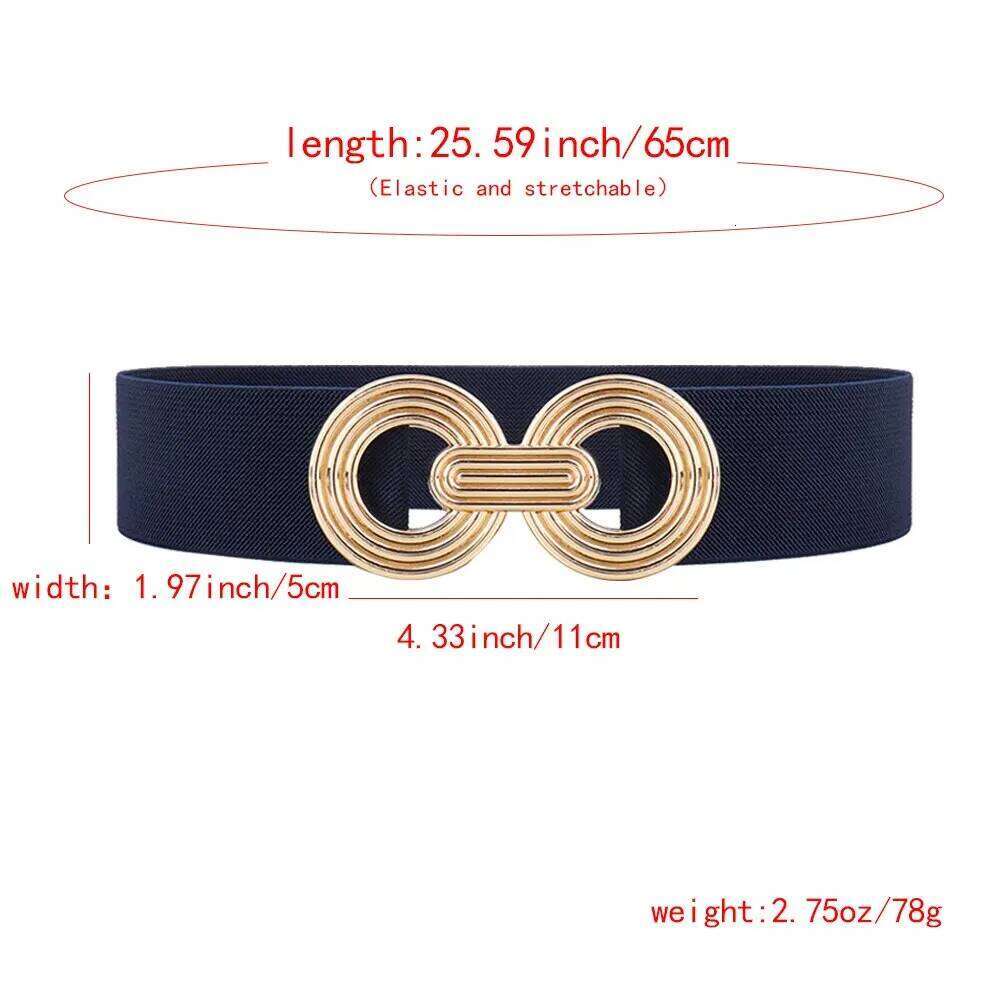 1 Piece Coffee Color Wowen's Belt Double Ring Buckle Widebelts Y260225