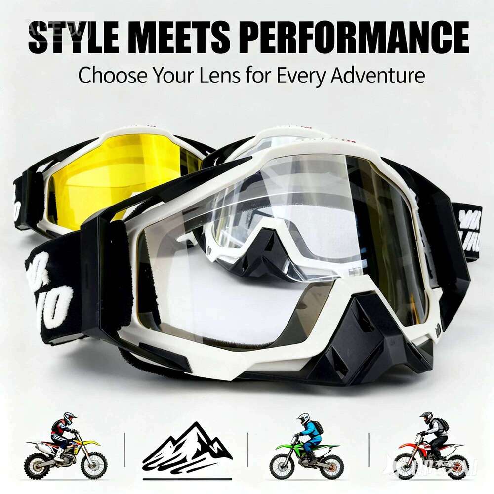 Unisex Motorcycle Goggles Anti Fog Windproof Riding Glasses for Men Women Motocross Dirt Bike ATV MX MTB Ski Z260225