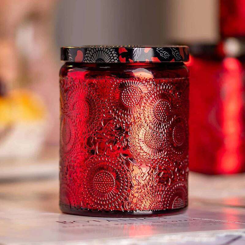 Embossed Aromatherapy Starry Sky candle Cup Glitter Metal Plated Glass Candle Jar Bottle W260226