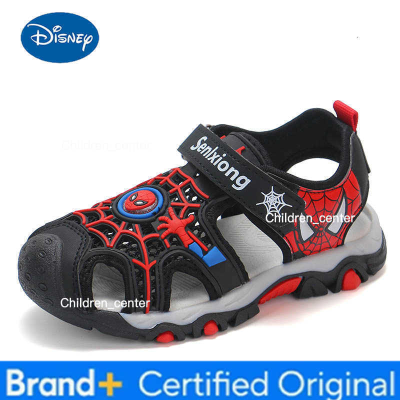 Summer Kids Boys Sandals Girls Cartoon Spider Man Student Closed Toe Orthopedic Non slip Children Sport Pu Leather Beach Shoes H260226