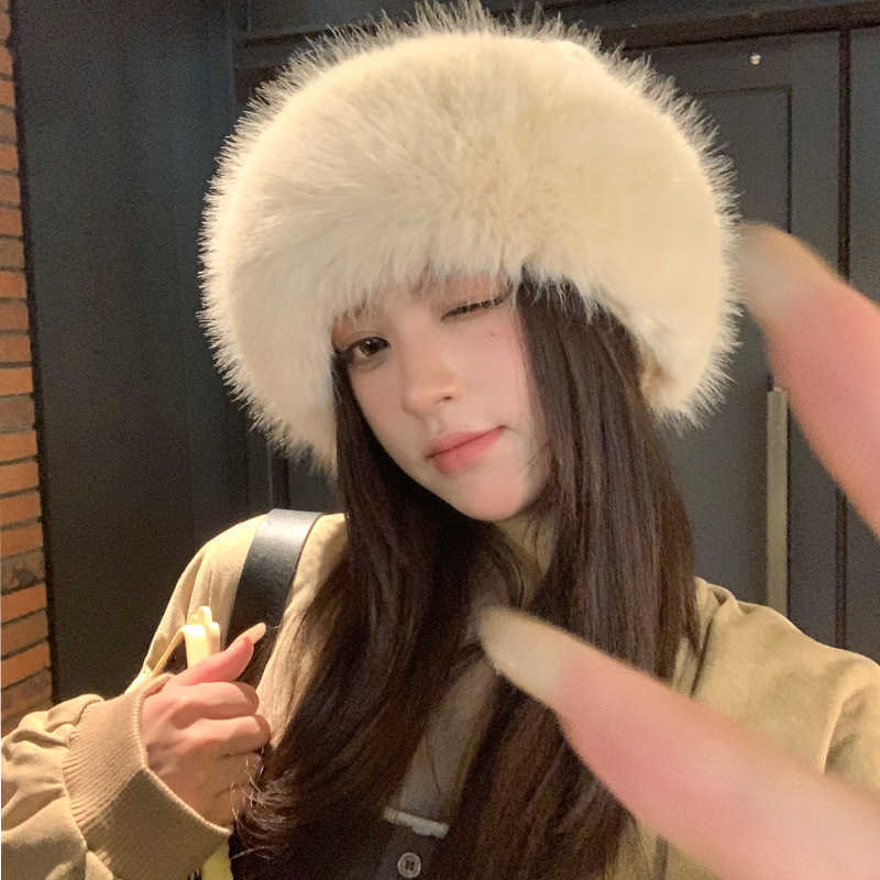 2026 Winter Plush Cat Ear Womens Fashion Winter Warm Ear Protection Pullover Hat Plush Ear Hat S260225