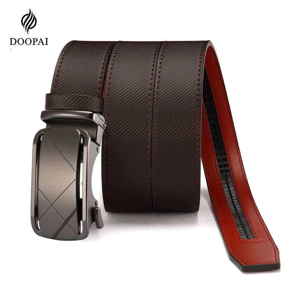 Leather Automatic Buckle Belt Fashion Alloy Belts for Men Business Luxury Designer Clothes Winter Y260225