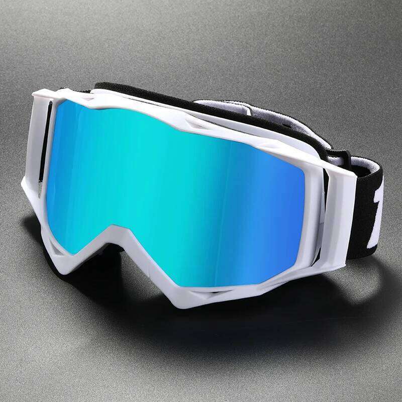 Downhill skiing mountain bike helmet goggle ski goggles, off-road real film anti-fog riding goggles Z260225