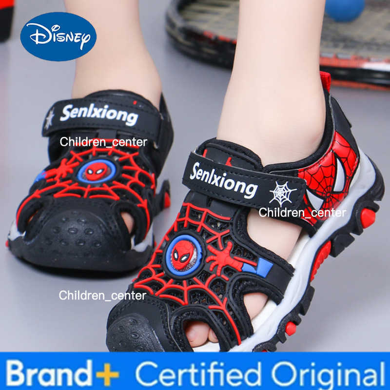 Summer Kids Boys Sandals Girls Cartoon Spider Man Student Closed Toe Orthopedic Non slip Children Sport Pu Leather Beach Shoes H260226