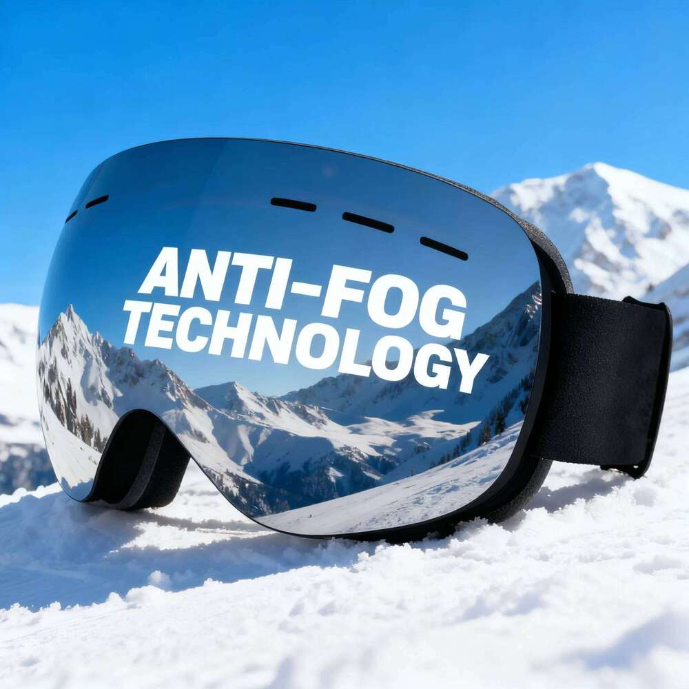 JSJM NEW Professional Adults Outdoor Sports UV400 Ski Mask Anti-fog Snowboarding Snowmobile Glasses Skiing Goggles Z260225