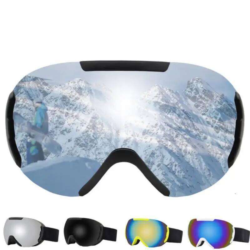 1 Pcs Double Layers UV400 Anti-fog Big Glasses Skiing Mask Snowboard Men Women Snow Goggles Ski Accessories Z260225